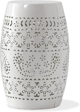 Christopher Knight Home Ruby Outdoor 12" Iron Side Table, White - Photo 1