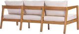 Merax 5 Piece Acacia Wood Patio Furniture Set, 3-Seater Sofa - Photo 7