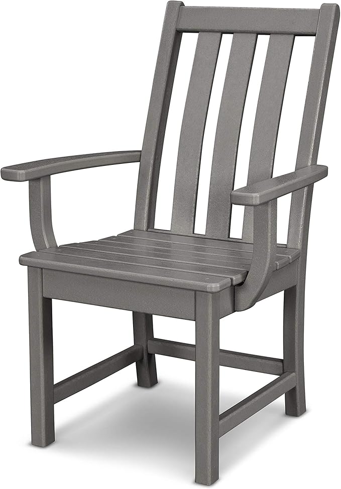 POLYWOOD Vineyard Dining Arm Chair (Slate Grey)