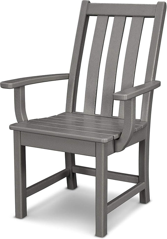 POLYWOOD Vineyard Dining Arm Chair (Slate Grey)