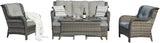 Outdoor Patio Wicker Furniture Set - 6 Piece Rattan Patio Conversation Sectional Sofa Set with 1 Couch, 2 Armchairs - Photo 1