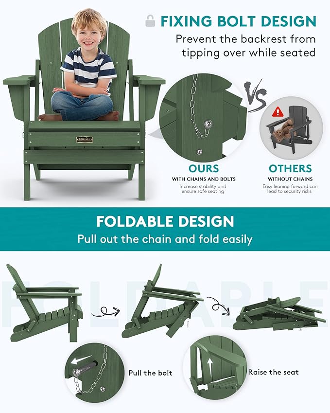 SERWALL Adirondack Chair Set of 6 - Photo 3