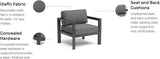 Homestyles Grayton Outdoor Aluminum Lounge Chair, Gray - Photo 7