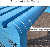 Heavy Duty Outdoor Benches Weatherproof Galvanized Steel Park Benches Slats Design Metal Garden Chair Commercial Street - Photo 3