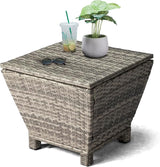 VINGLI Outdoor Side Table with Storage - Photo 1