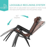 Best Choice Products 30” Wide Folding Zero Gravity Outdoor Recliner Patio Lounge Chair w/Adjustable Canopy Shade - Photo 6