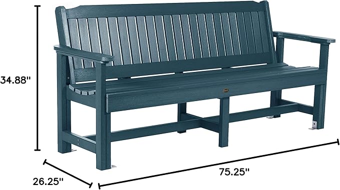 Sequoia Professional CM-BENSQ62-NBE Commercial Grade Exeter 6 Foot Garden Bench, Nantucket Blue