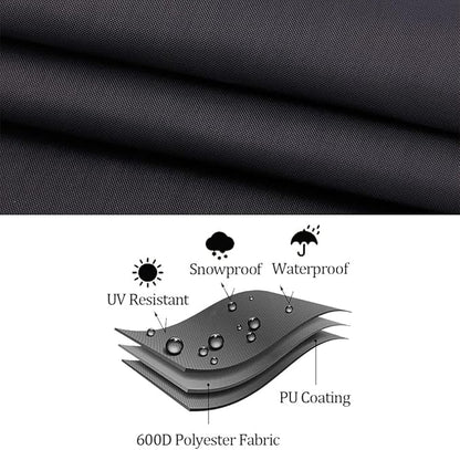 2/3 Seat Patio Swing Cover Chair Bench Replacement Covers Waterproof Heavy Duty Swing Seat Cover, (L) x (W) 54.33 x 41.33 inch
