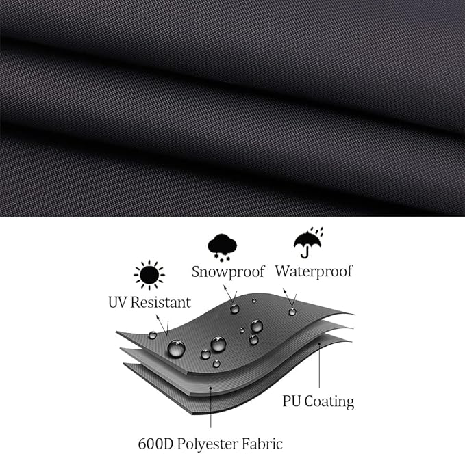 2/3 Seat Patio Swing Cover Chair Bench Replacement Covers Waterproof Heavy Duty Swing Seat Cover - Photo 3