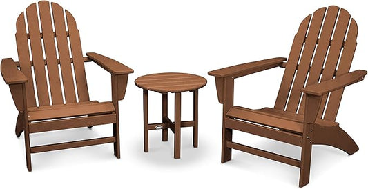 Polywood Vineyard 3-Piece Adirondack Set (Teak)