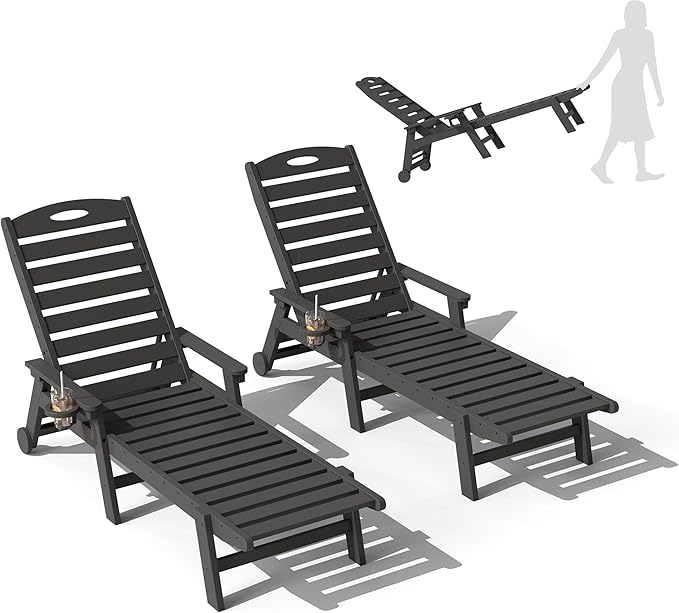 Domi Outdoor Chaise Lounge Chairs Set of 2 - Photo 9