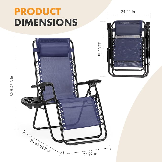 NEWBULIG Zero Gravity Chair Set of 4 - Photo 7