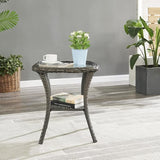 HUMMUH 3 Pieces Patio Bistro Set Wicker Patio Chairs Set of 2 with Tempered Glass Top Side Table Rattan Outdoor - Photo 7