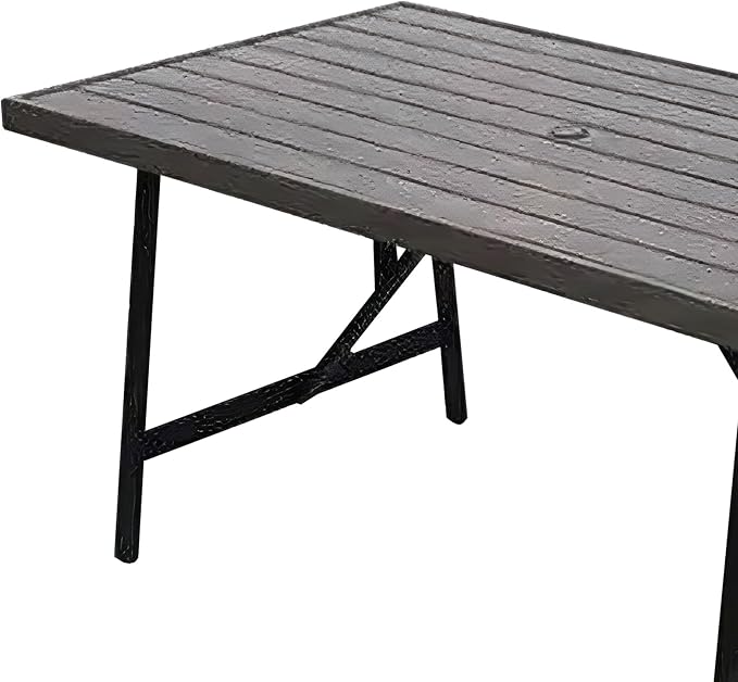 Four Seasons Courtyard Norwalk 40 x 70 Inch Rectangular Outdoor Dining Table All Weather Aluminum Slat Top for Backyard - Photo 6