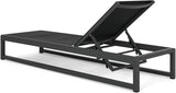 Christopher Knight Home Eudora Outdoor Chaise Lounge (Set of 2), Aluminum, Black, Gray - Photo 6