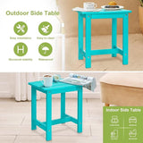 Y&M Outdoor Side Table, HIPS Adirondack Small Single Table, Waterproof Square Outside Table - Photo 7