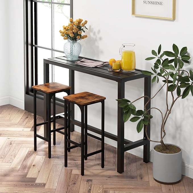 COSTWAY Outdoor Bar Table 48-inch Wide - Photo 2