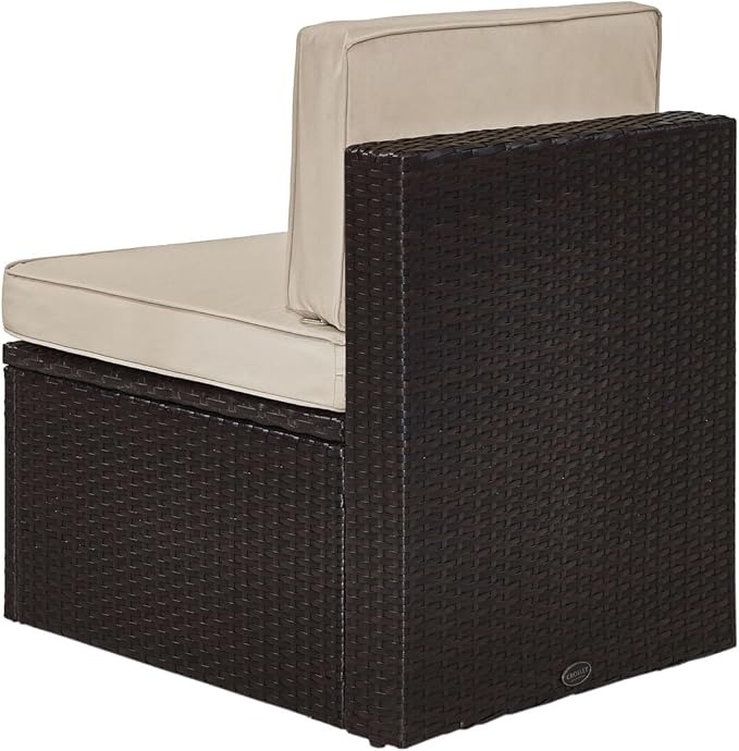 Crosley Furniture Palm Harbor Armless Outdoor Sectional Chair, Wicker Patio Chairs for Porch, Deck, Backyard - Photo 5