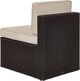 Crosley Furniture Palm Harbor Armless Outdoor Sectional Chair, Wicker Patio Chairs for Porch, Deck, Backyard - Photo 5