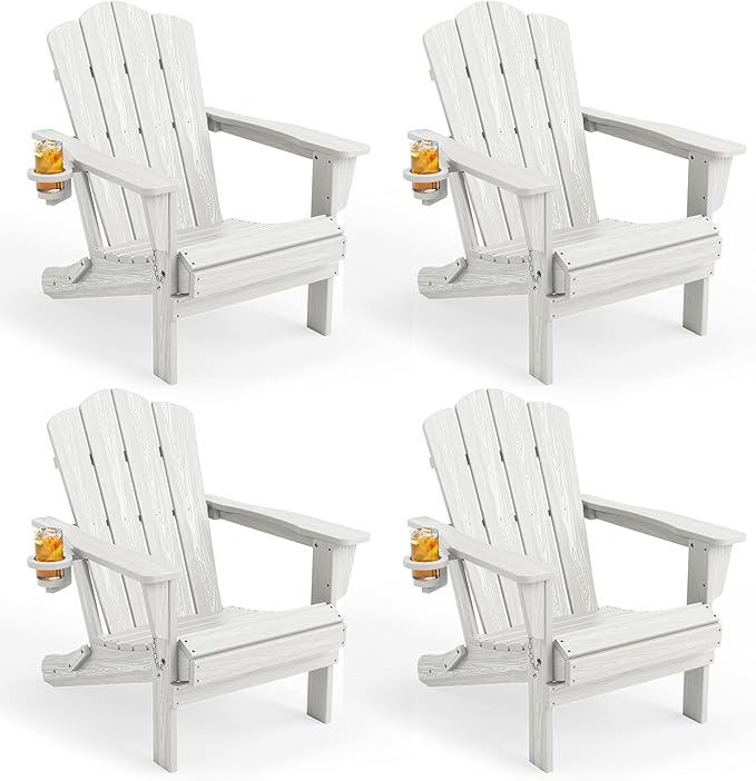 KINGYES Folding Adirondack Chair Set of 4