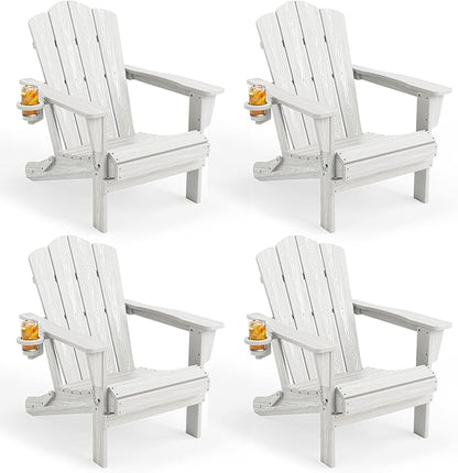 KINGYES Folding Adirondack Chair Set of 4