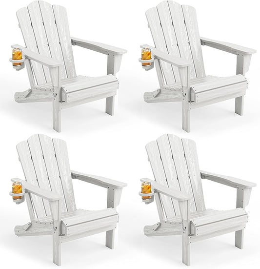 KINGYES Folding Adirondack Chair Set of 4
