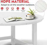 Costaelm Patio Conversation Table, Tatio Accent Tables, HDPE Outdoor Weather Resistant - Photo 6