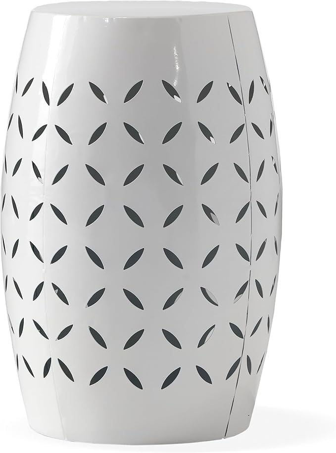 Christopher Knight Home Lilac Outdoor 12" Iron Side Table, White