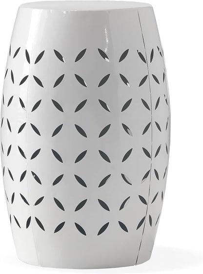 Christopher Knight Home Lilac Outdoor 12" Iron Side Table, White