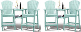 FOOWIN Tall Adirondack Chair Set of 4, All Weather HDPE Bar Height Adirondack Chair with Double Connecting Trays - Photo 4