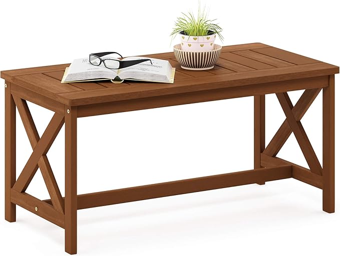 Furinno FG18111 Tioman Coffee Table, X-Leg, Natural - Photo 1