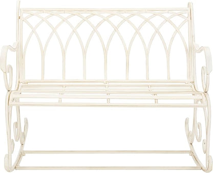 Safavieh PAT5021A Outdoor Collection Ressi Pearl White Rock Bench