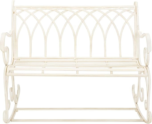 Safavieh PAT5021A Outdoor Collection Ressi Pearl White Rock Bench