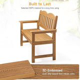 ONBRILL Outdoor Bench, 2-Person Poly Lumber Garden Bench with 800 lbs Weight Capacity - Photo 7