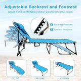 Backpack Sun Tanning Chair with Face Hole & Beach Table - Photo 4