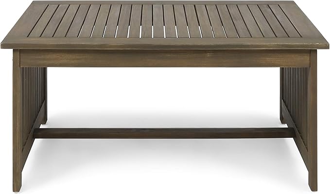 Christopher Knight Home Grace Outdoor Acacia Wood Coffee Table, Gray Finish