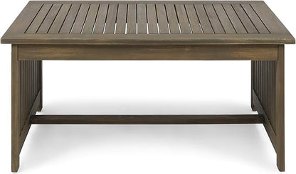 Christopher Knight Home Grace Outdoor Acacia Wood Coffee Table, Gray Finish
