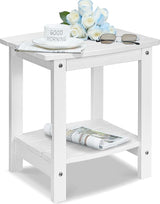 Y&M Outdoor Side Table, HIPS Adirondack Small Double Layer Table, Waterproof Square Outside Table - Photo 1