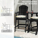 Sundale Outdoor Tall Adirondack Chairs Set of 2 with Table, Patio HDPE Bar Set, 3 PCS Counter Height Dining Bistro Set - Photo 5
