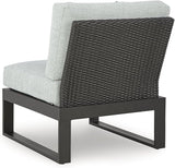 Signature Design by Ashley Beachloft Symmetrical Casual 5-Piece Outdoor Sectional with Cushion and 5 Throw Pillows - Photo 8