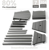 PASAMIC Tall Adirondack Chairs Set of 2, All-Weather HDPE Patio Chairs with Double Connecting Trays - Photo 7