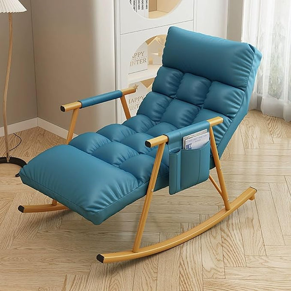 Modern Bedroom rocking chair with cushion, Comfortable living room Sofa Lounger, garden lounge chair with armrests - Photo 1