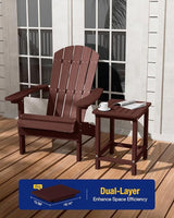 YEFU Outdoor Side Table for Patio: 16" HIPS Weather - Resistant Adirondack Tables Set of 2 - Small Square End Table for - Photo 4