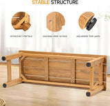 ONBRILL Outdoor Benches Weatherproof, 2-Person Poly Lumber Garden Bench - Photo 7
