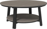 LuxCraft Deluxe Poly Round Outdoor Coffee Table, Two Tier Coffee Table - Photo 1