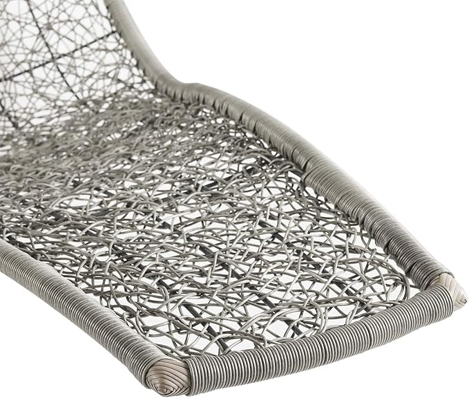 Modway Landscape Wicker Rattan Outdoor Patio Porch Chaise Lounge Hanging Swing Chair Set with Stand in Light Gray Gray - Photo 4