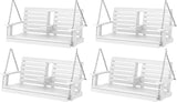 KINGYES Outdoor Hanging Porch Swing Set of 4, Waterproof Swing with Cup Holders for Courtyard & Garden - Photo 1