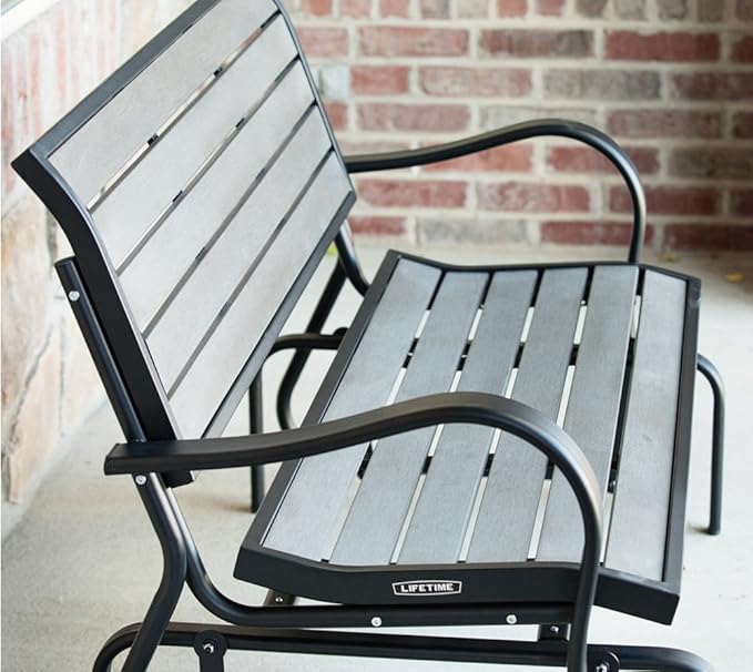 LIFETIME 60276 Glider Bench, Harbor Gray - Photo 8