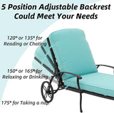 Chaise Lounge Outdoor Chair with Wheels - Photo 5