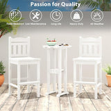 Sundale Outdoor 39 Inches Height Adirondack Bar Table, Patio HDPE Pub Height Round Counter Table - Photo 5